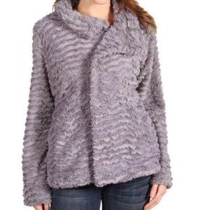 Patagonia Gray Pelage Faux Fur Jacket Sz XS